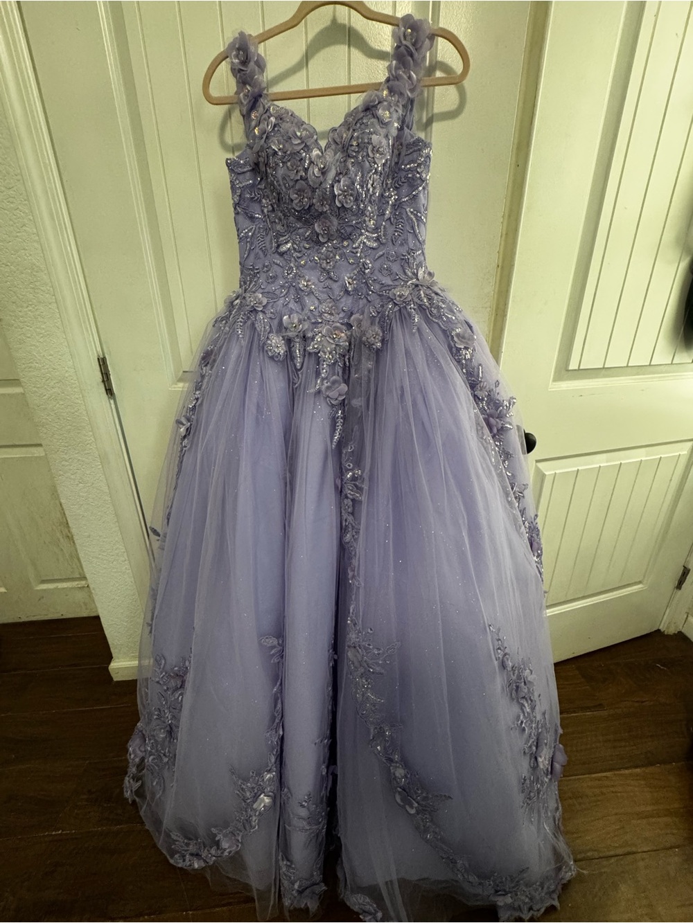Lilac Tulle Ball Gown Dress for Quinceañera